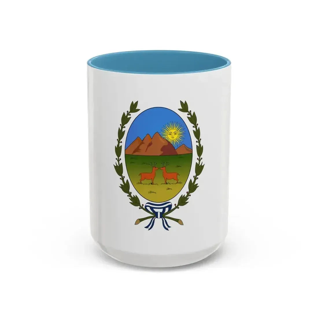 Flag of San Luis Province Argentina - Accent Coffee Mug 15oz Light Blue - Go Mug Yourself