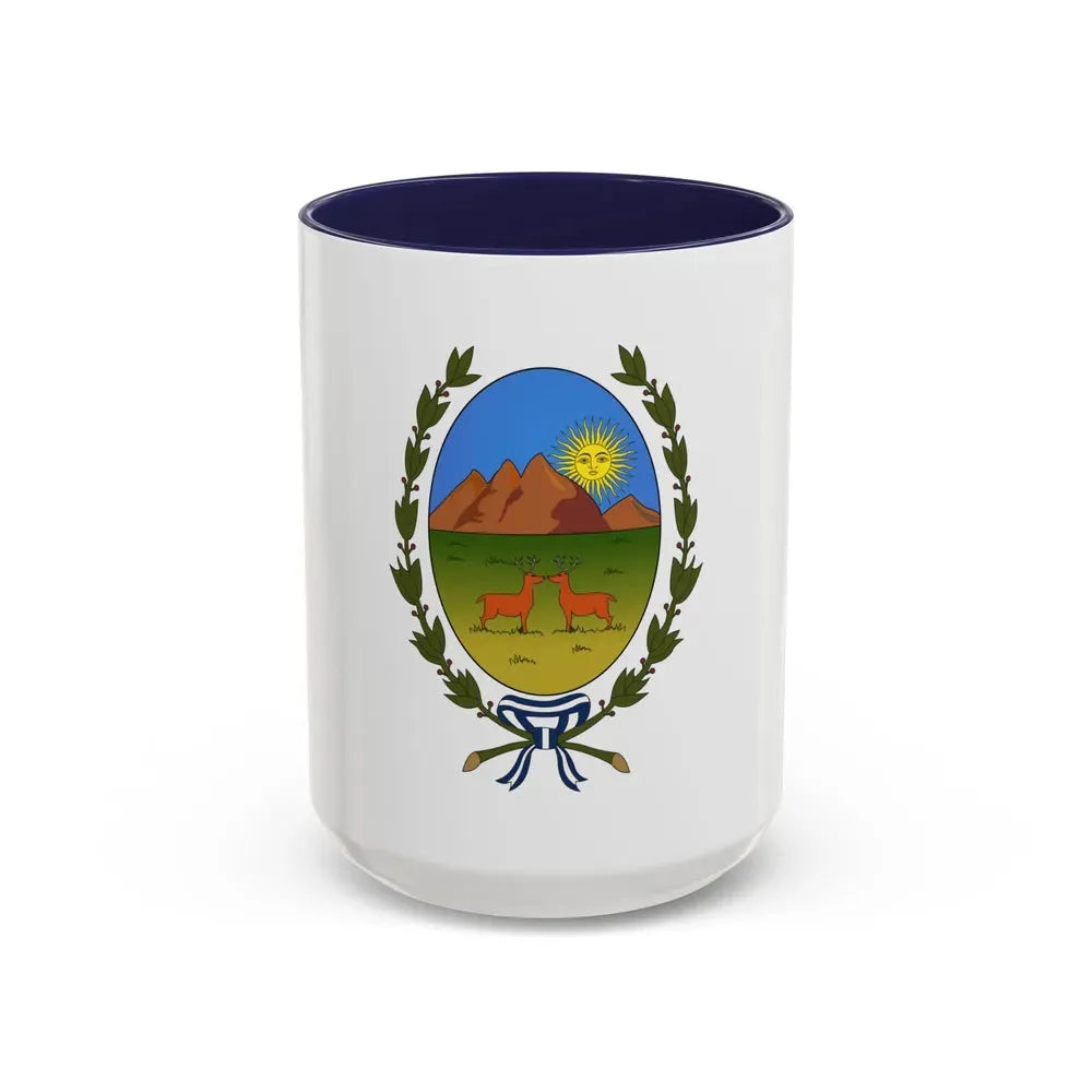 Flag of San Luis Province Argentina - Accent Coffee Mug 15oz Navy - Go Mug Yourself