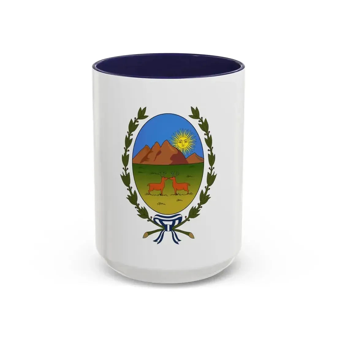Flag of San Luis Province Argentina - Accent Coffee Mug 15oz Navy - Go Mug Yourself