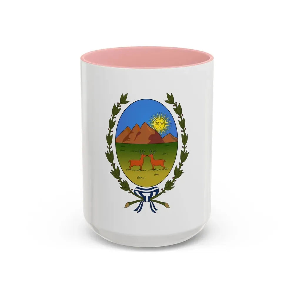 Flag of San Luis Province Argentina - Accent Coffee Mug 15oz Pink - Go Mug Yourself