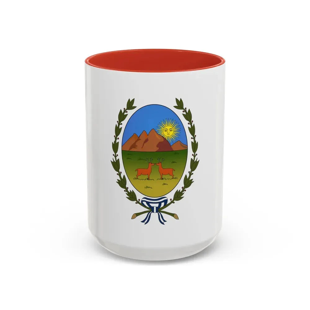 Flag of San Luis Province Argentina - Accent Coffee Mug 15oz Red - Go Mug Yourself