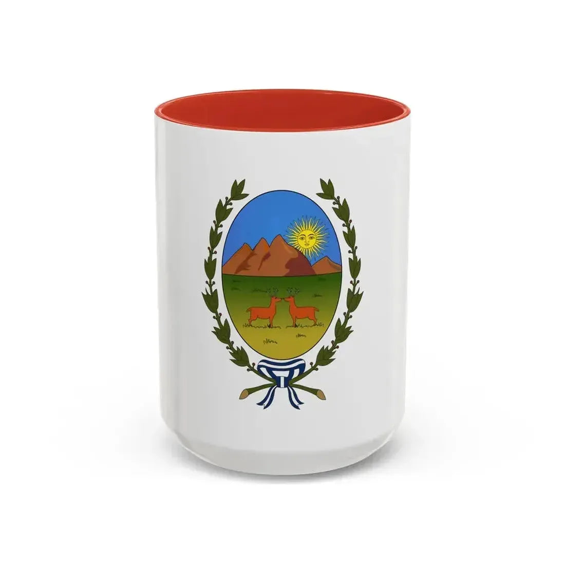 Flag of San Luis Province Argentina - Accent Coffee Mug 15oz Red - Go Mug Yourself