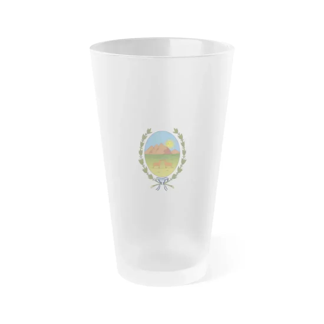 Flag of San Luis Province Argentina - Frosted Pint Glass 16oz 16oz Frosted - Go Mug Yourself