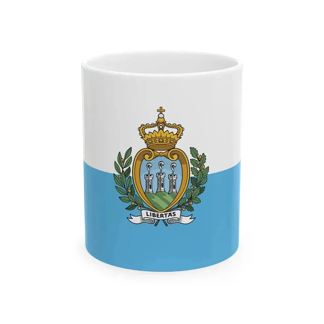Flag of San Marino (San Marino) White Coffee Mug 11oz - Go Mug Yourself