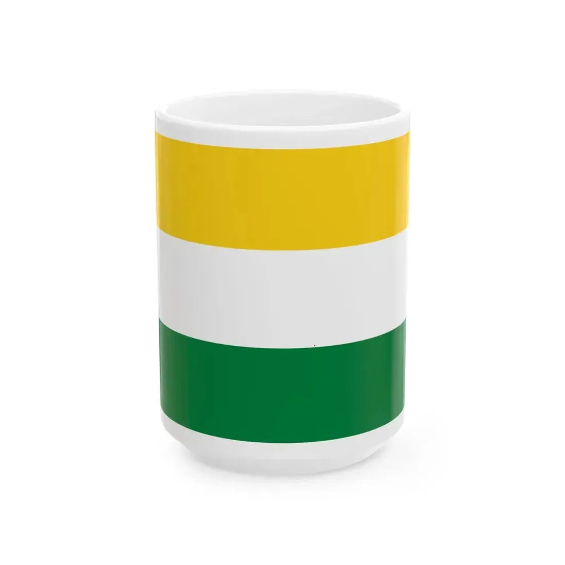 Flag of San Miguel de Los Bancos (Ecuador) White Coffee Mug 15oz - Go Mug Yourself