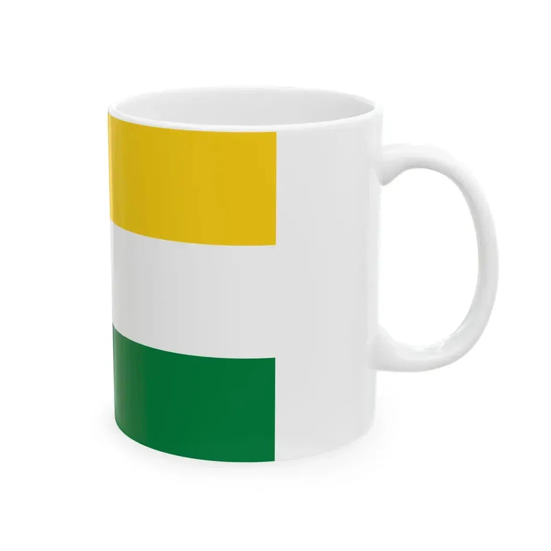 Flag of San Miguel de Los Bancos (Ecuador) White Coffee Mug - Go Mug Yourself