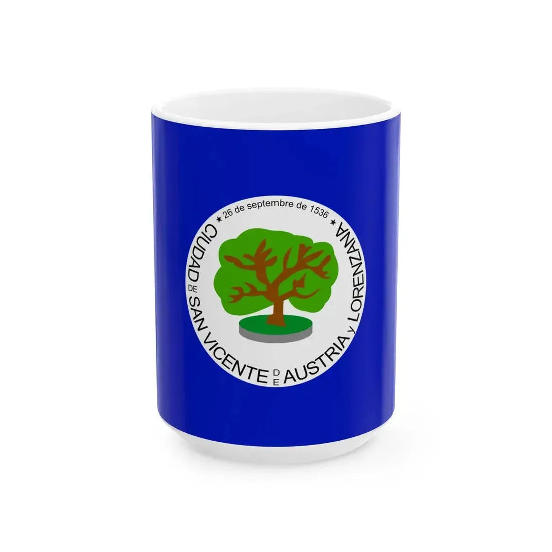 Flag of San Vicente Department (El Salvador) White Coffee Mug 15oz - Go Mug Yourself