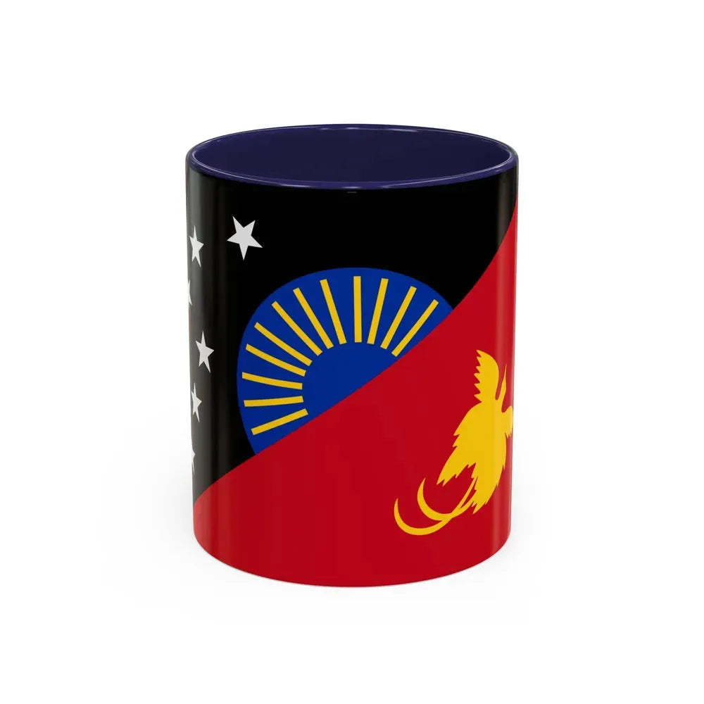 Flag of Sandaun Papa New Guinea - Accent Coffee Mug 11oz Navy - Go Mug Yourself