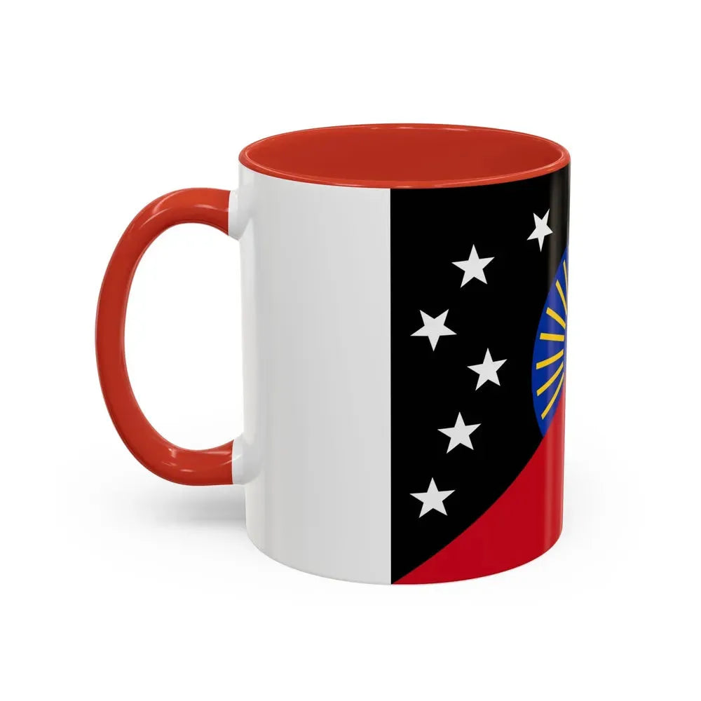 Flag of Sandaun Papa New Guinea - Accent Coffee Mug - Go Mug Yourself