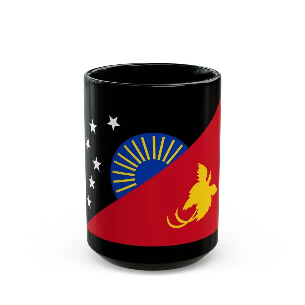 Flag of Sandaun Papa New Guinea - Black Coffee Mug 15oz - Go Mug Yourself