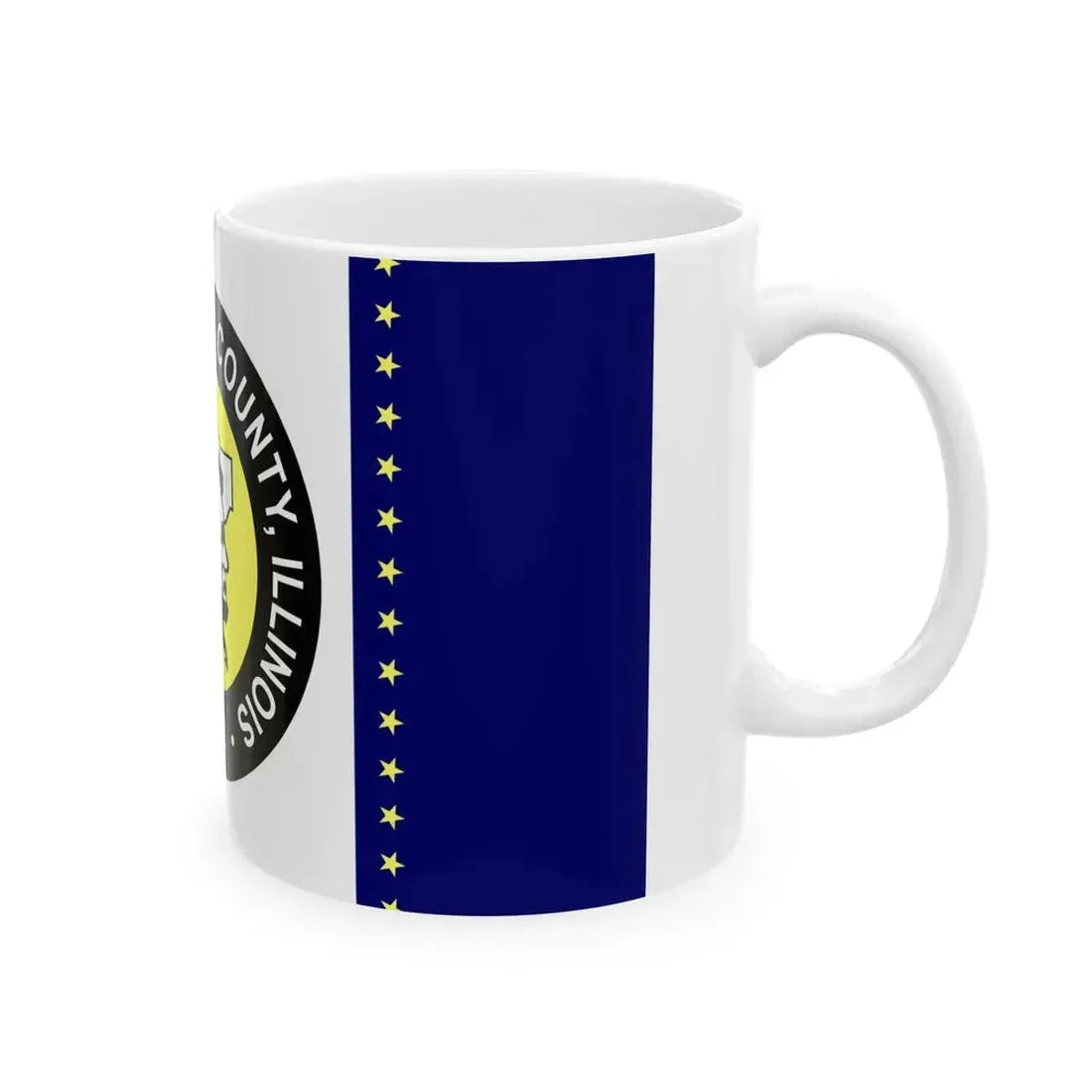 Flag of Sangamon County Illinois (United States) White Coffee Mug - Go Mug Yourself