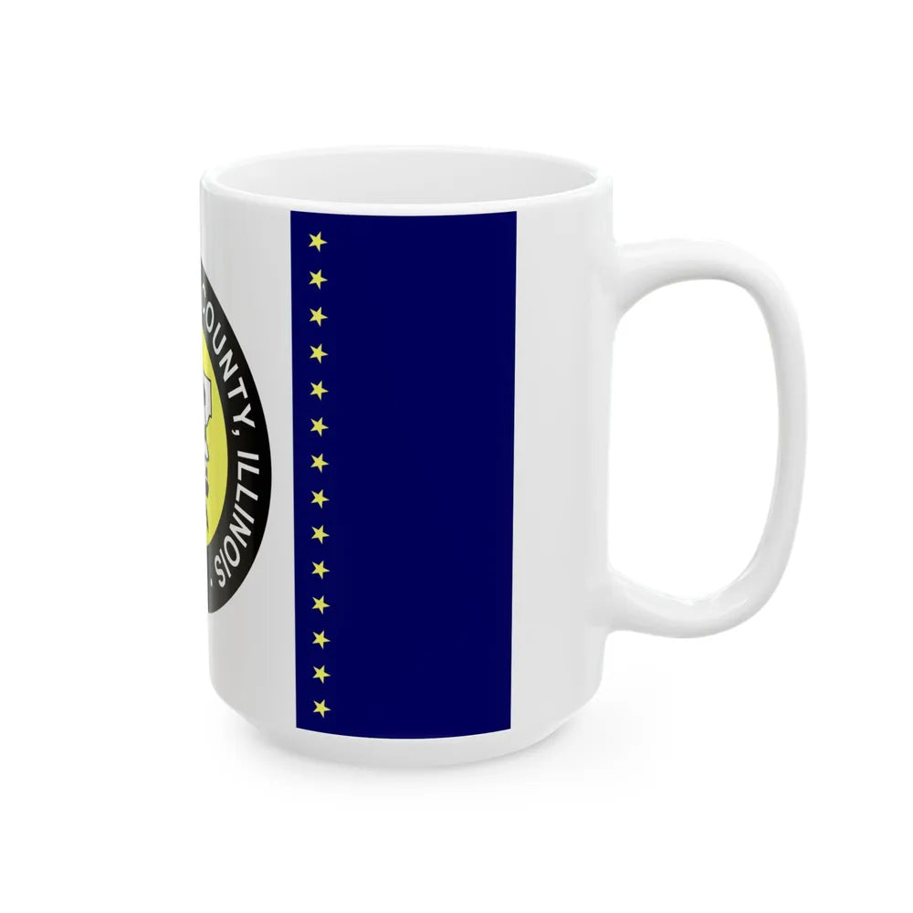 Flag of Sangamon County Illinois (United States) White Coffee Mug - Go Mug Yourself