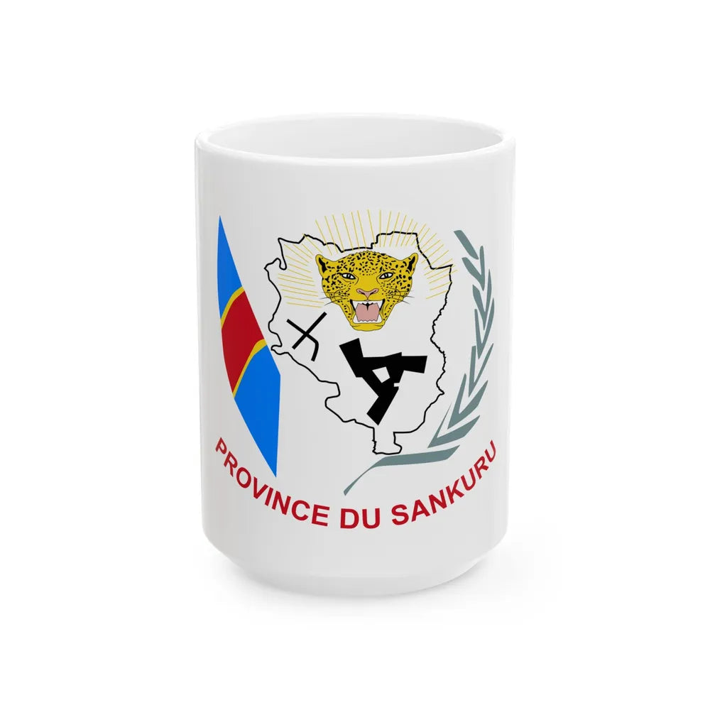 Flag of Sankuru Province (Congo) White Coffee Mug 15oz - Go Mug Yourself