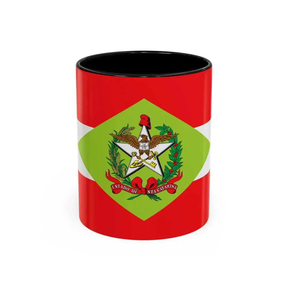Flag of Santa Catarina Brazil - Accent Coffee Mug 11oz Black - Go Mug Yourself