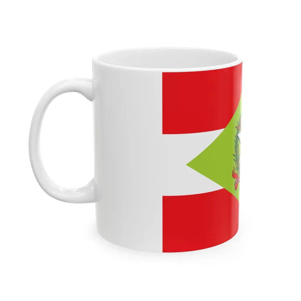 Flag of Santa Catarina Brazil - White Coffee Mug - Go Mug Yourself