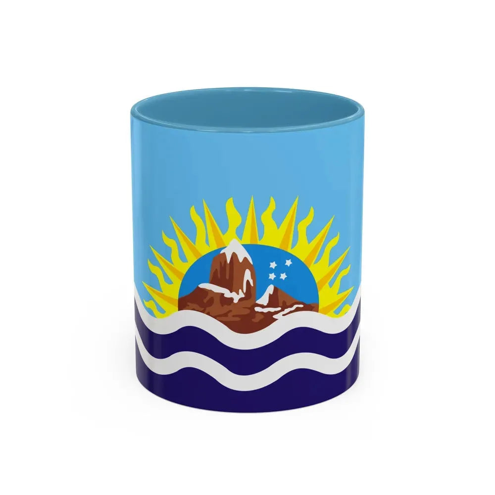 Flag of Santa Cruz Province Argentina - Accent Coffee Mug 11oz Light Blue - Go Mug Yourself