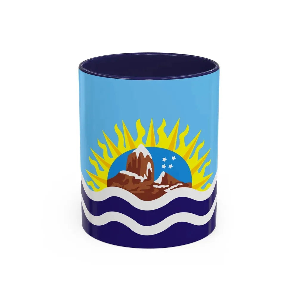 Flag of Santa Cruz Province Argentina - Accent Coffee Mug 11oz Navy - Go Mug Yourself