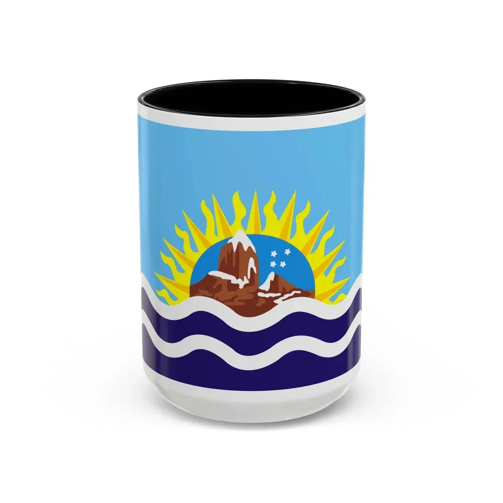 Flag of Santa Cruz Province Argentina - Accent Coffee Mug 15oz Black - Go Mug Yourself