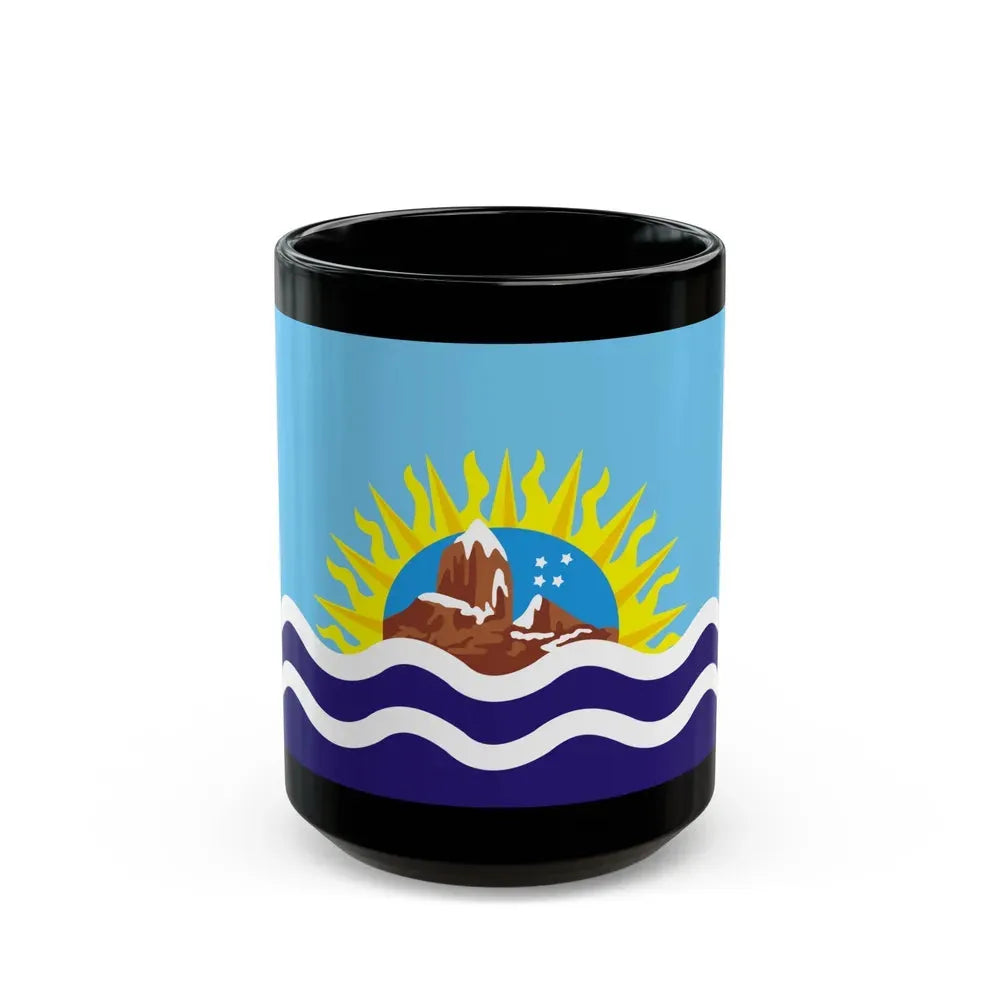 Flag of Santa Cruz Province Argentina - Black Coffee Mug 15oz - Go Mug Yourself