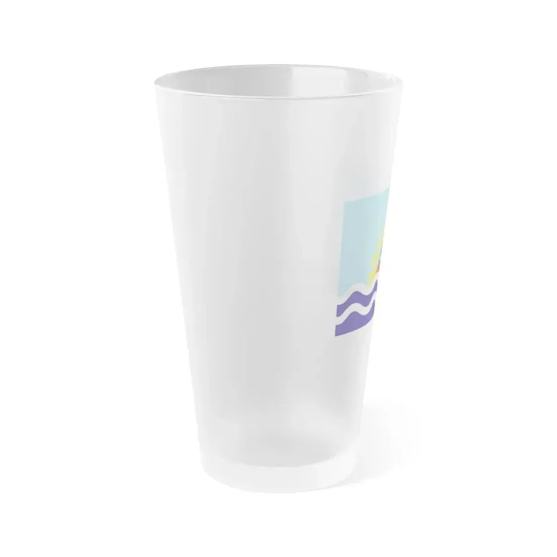 Flag of Santa Cruz Province Argentina - Frosted Pint Glass 16oz - Go Mug Yourself