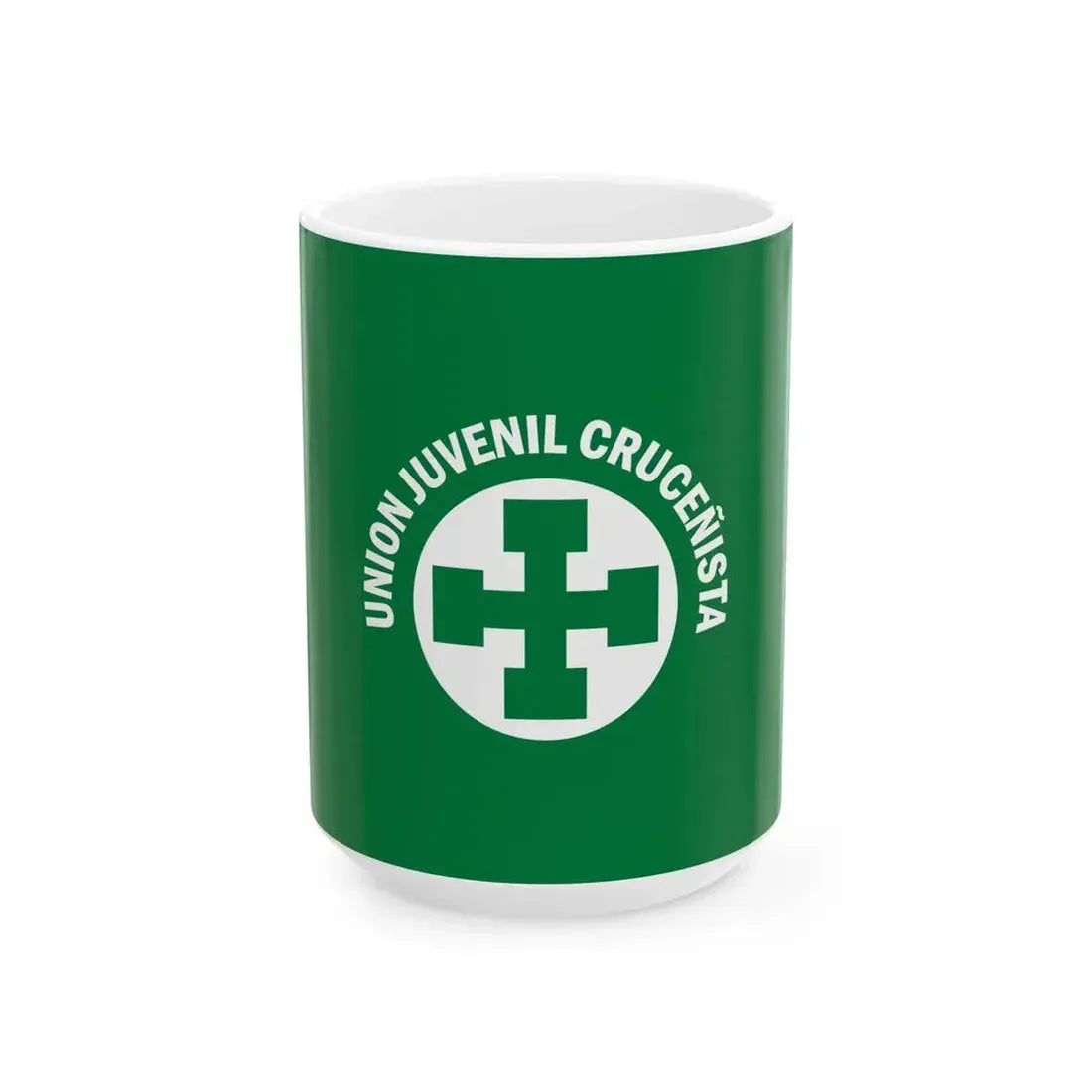 Flag of Santa Cruz Youth Union (Bolivia) White Coffee Mug 15oz - Go Mug Yourself