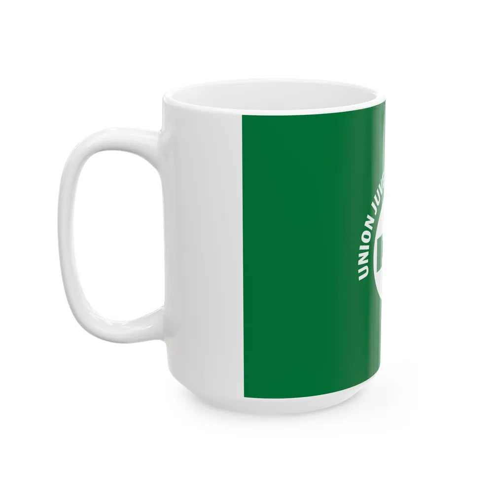 Flag of Santa Cruz Youth Union (Bolivia) White Coffee Mug - Go Mug Yourself