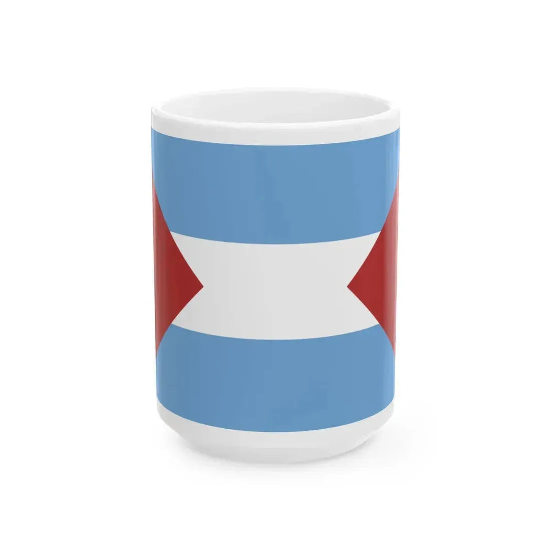 Flag of Santa Fe 1825 (Argentina) White Coffee Mug 15oz - Go Mug Yourself