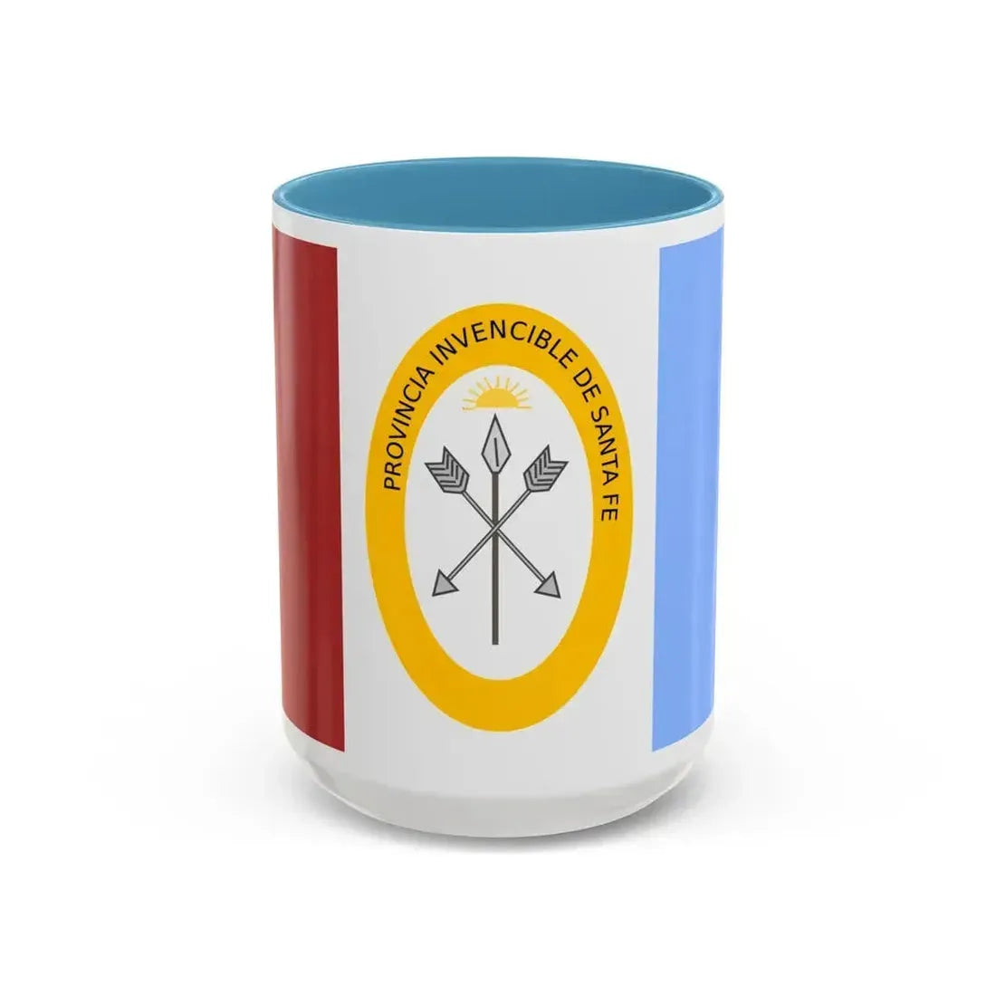 Flag of Santa Fe Province Argentina - Accent Coffee Mug 15oz Light Blue - Go Mug Yourself