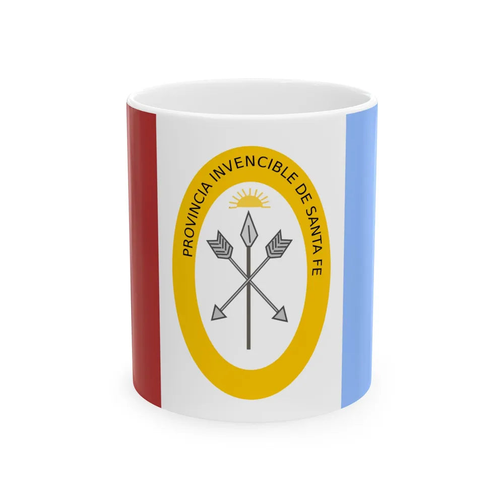 Flag of Santa Fe Province Argentina - White Coffee Mug 11oz - Go Mug Yourself