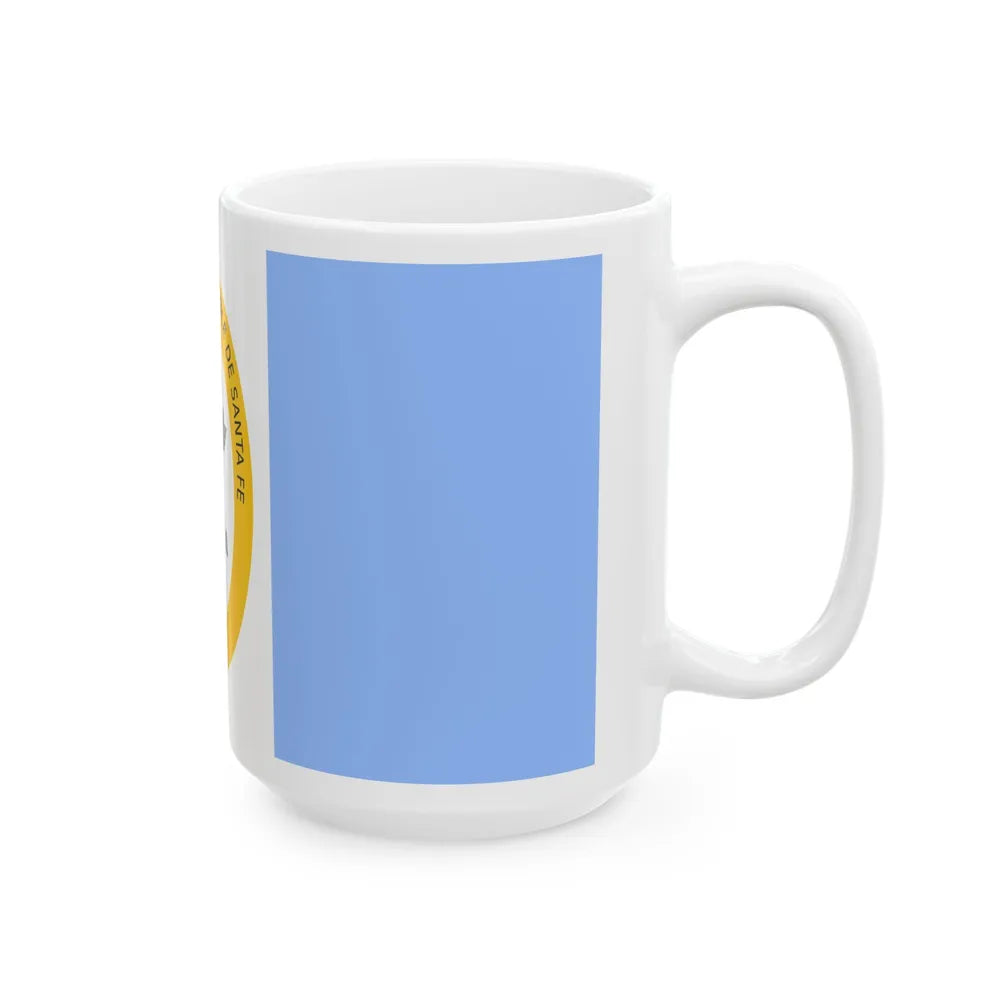 Flag of Santa Fe Province Argentina - White Coffee Mug - Go Mug Yourself