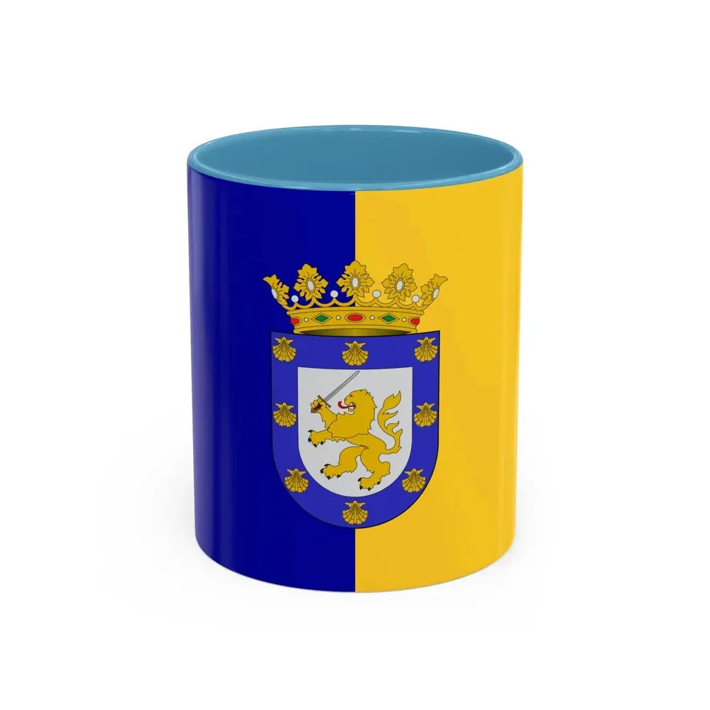 Flag of Santiago Chile - Accent Coffee Mug 11oz Light Blue - Go Mug Yourself