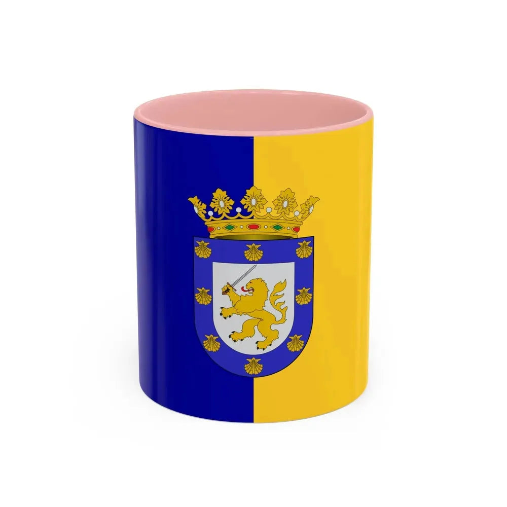 Flag of Santiago Chile - Accent Coffee Mug 11oz Pink - Go Mug Yourself