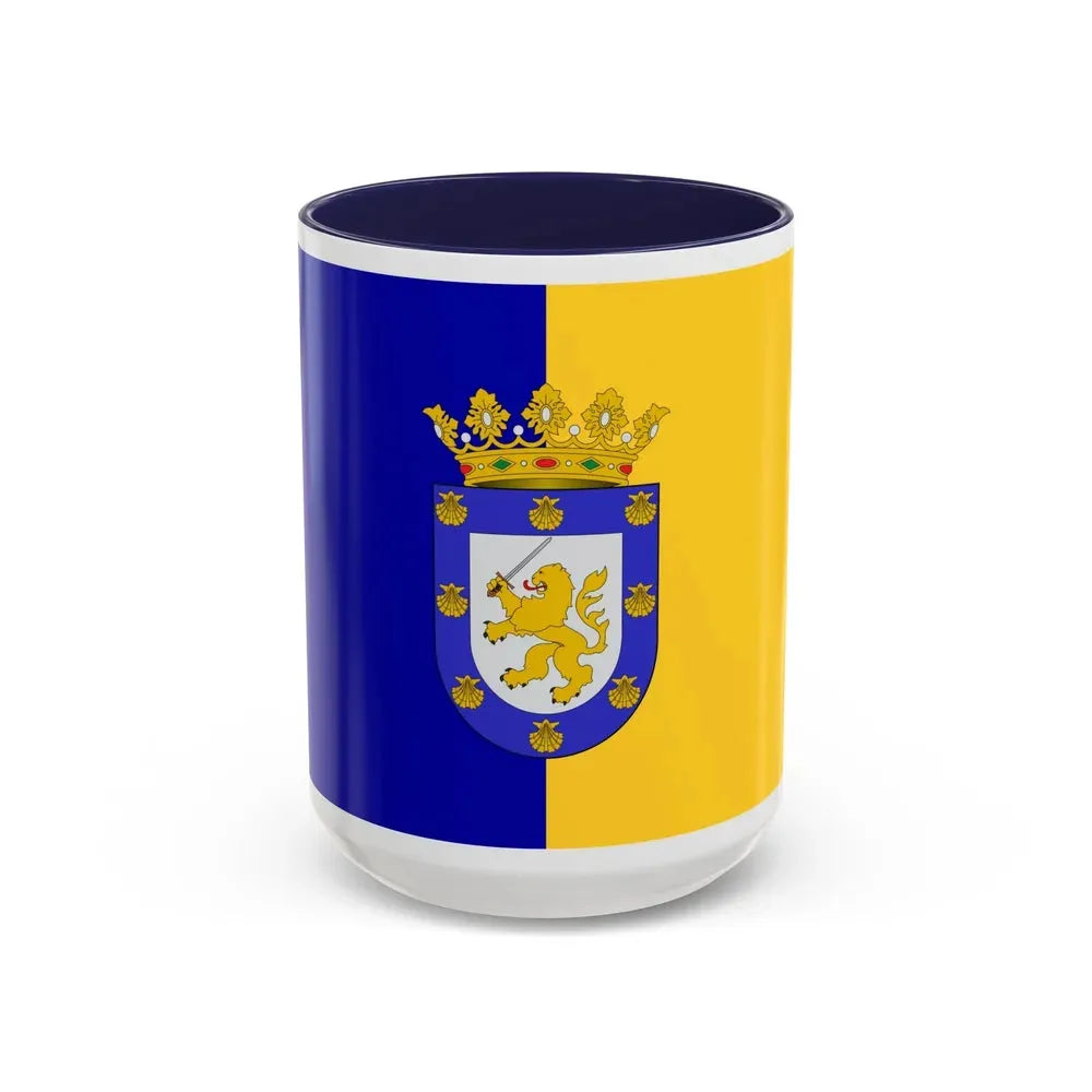 Flag of Santiago Chile - Accent Coffee Mug 15oz Navy - Go Mug Yourself