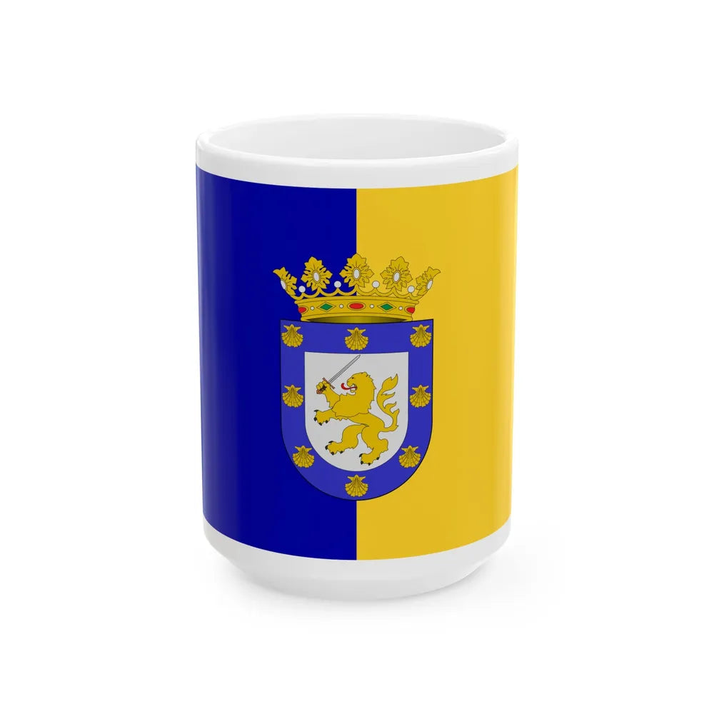 Flag of Santiago Chile (Chile) White Coffee Mug 15oz - Go Mug Yourself