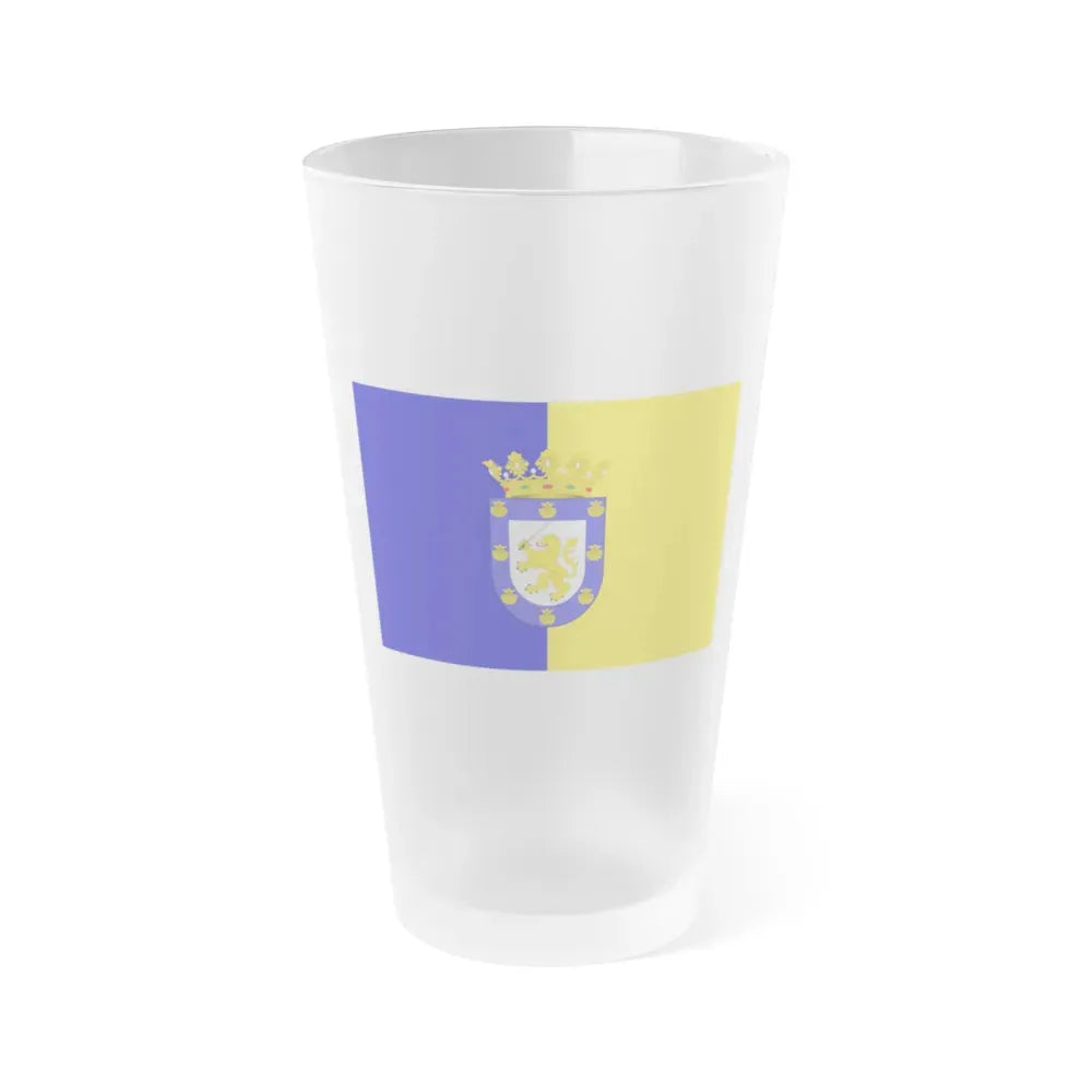 Flag of Santiago Chile - Frosted Pint Glass 16oz 16oz Frosted - Go Mug Yourself