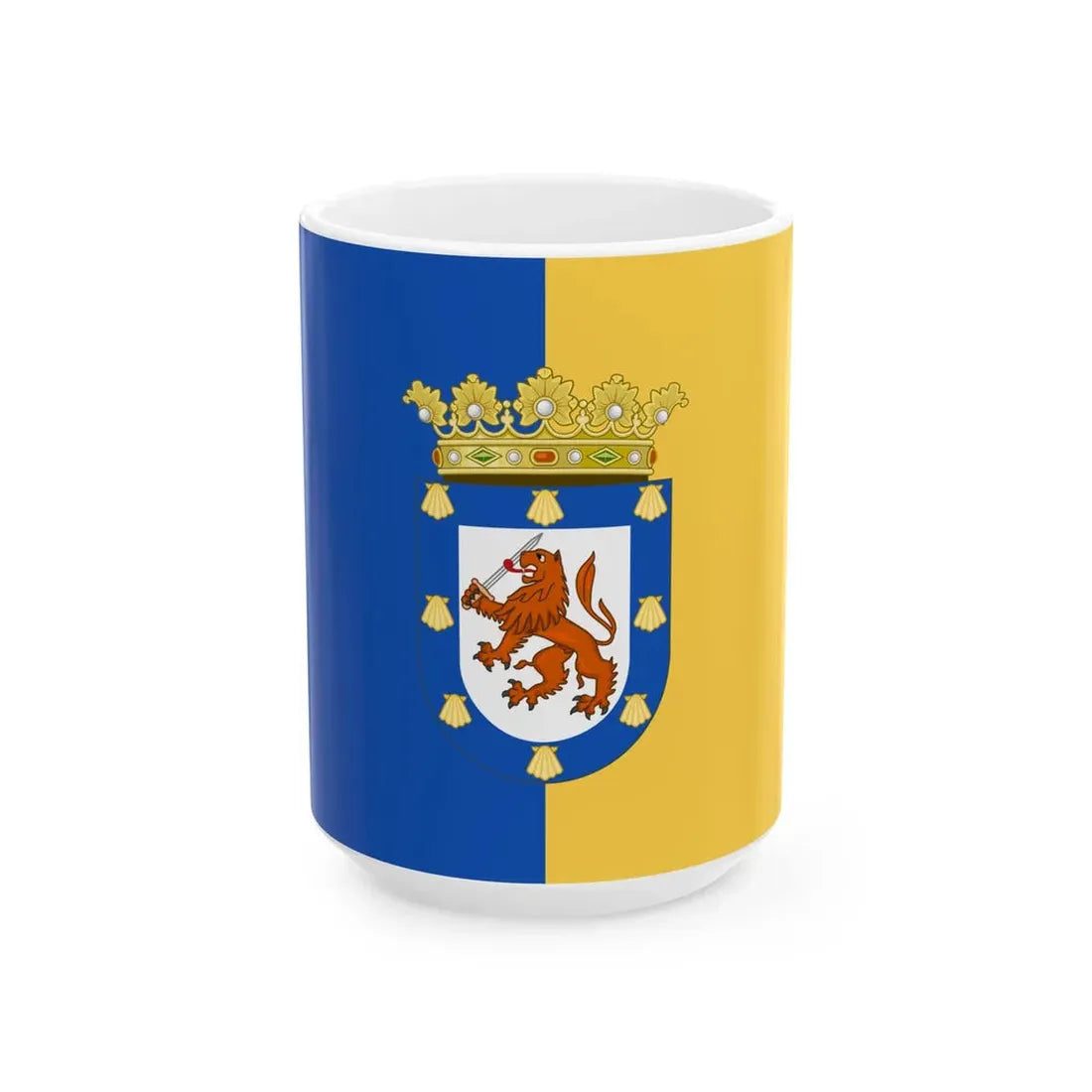 Flag of Santiago de Chile (Chile) White Coffee Mug 15oz - Go Mug Yourself