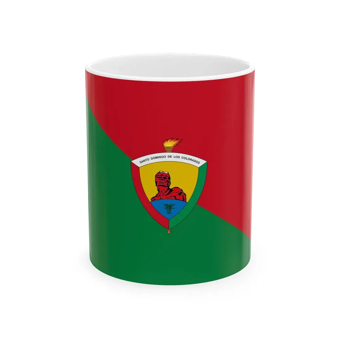 Flag of Santo Domingo Ecuador (Ecuador) White Coffee Mug 11oz - Go Mug Yourself