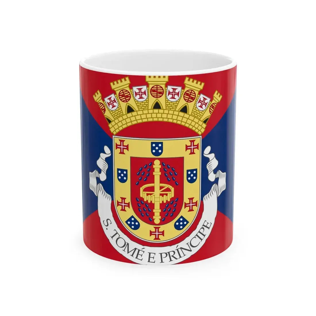 Flag of Sao Tome and Principe 1932 proposal (Portugal) White Coffee Mug 11oz - Go Mug Yourself