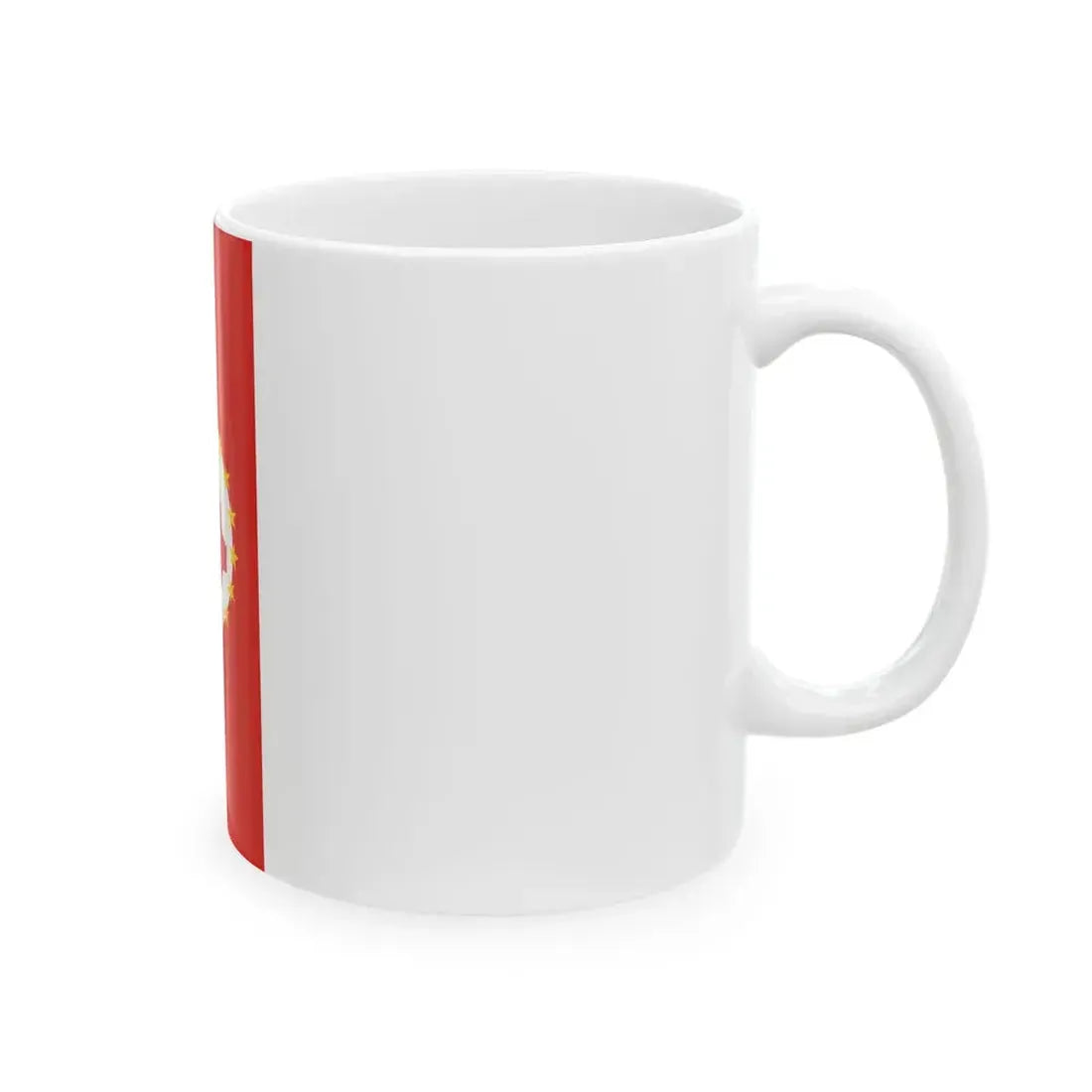 Flag of Saraj Municipality (North Macedonia) White Coffee Mug - Go Mug Yourself