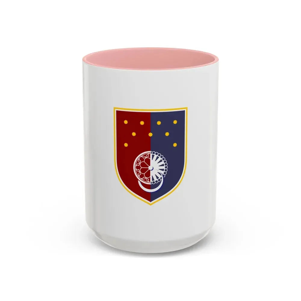 Flag of Sarajevo Canton Bosnia and Herzegovina - Accent Coffee Mug 15oz Pink - Go Mug Yourself