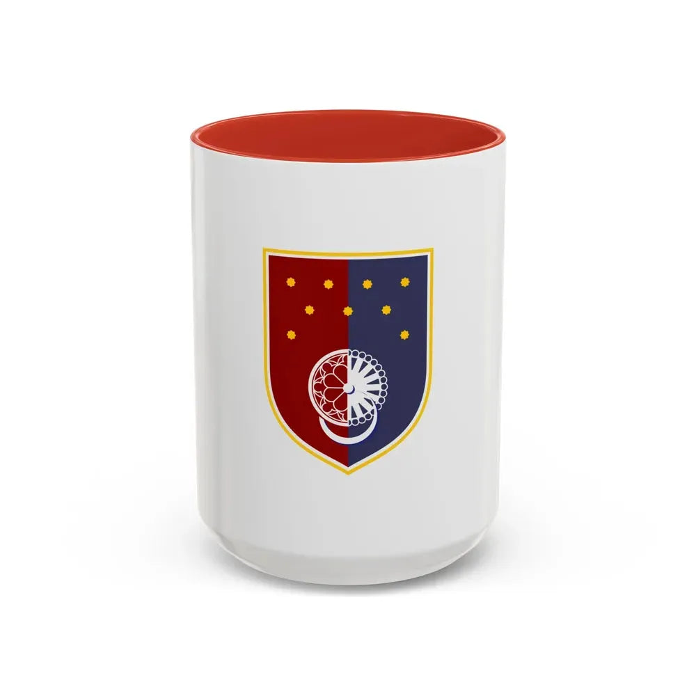 Flag of Sarajevo Canton Bosnia and Herzegovina - Accent Coffee Mug 15oz Red - Go Mug Yourself