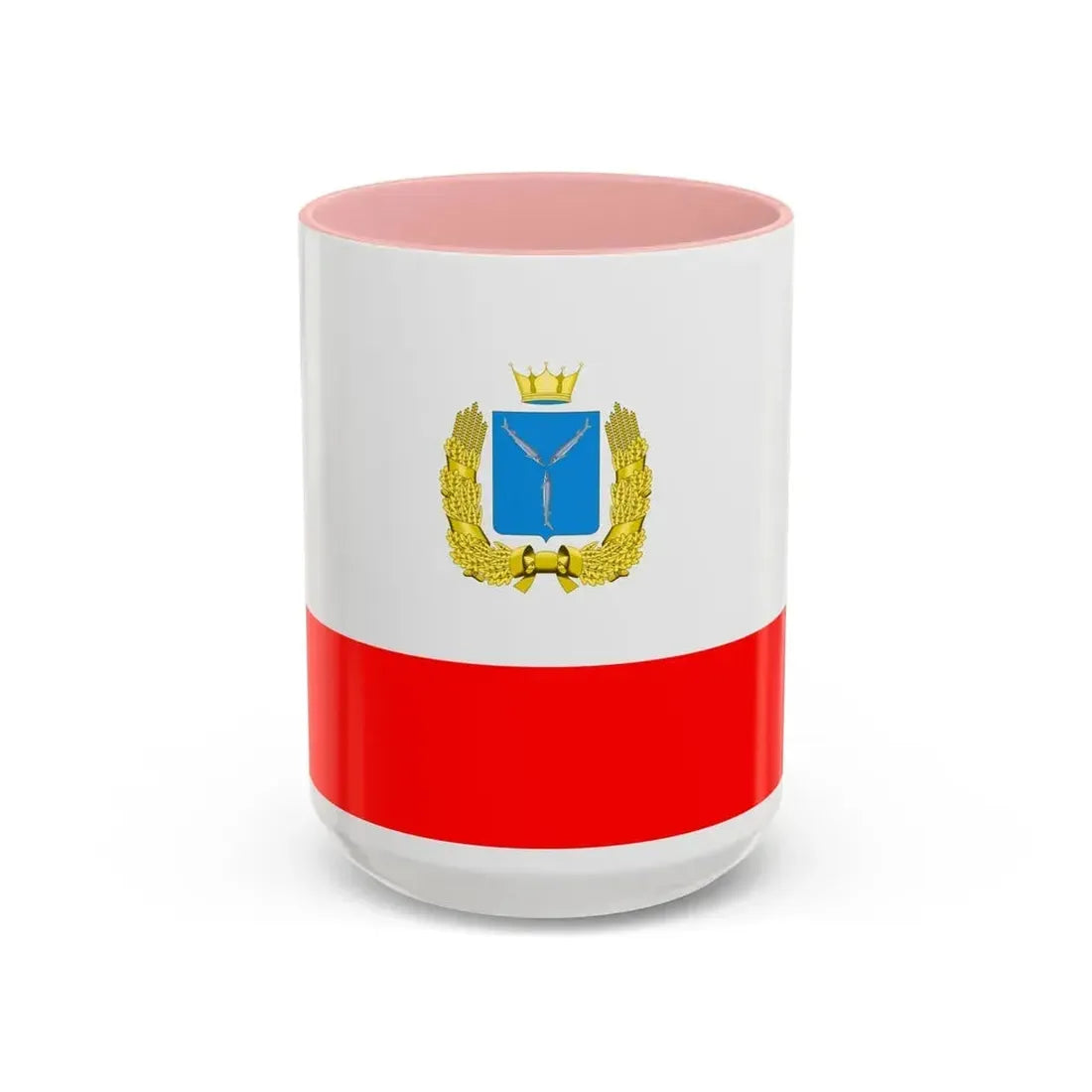 Flag of Saratov Oblast Russia - Accent Coffee Mug 15oz Pink - Go Mug Yourself