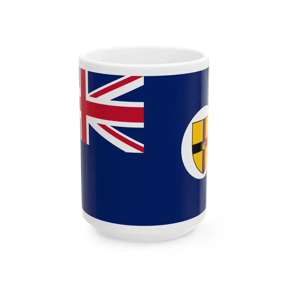 Flag of Sarawak 1947-1963 (Malaysia) White Coffee Mug 15oz - Go Mug Yourself