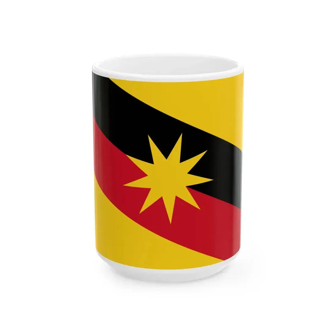 Flag of Sarawak (Malaysia) White Coffee Mug 15oz - Go Mug Yourself