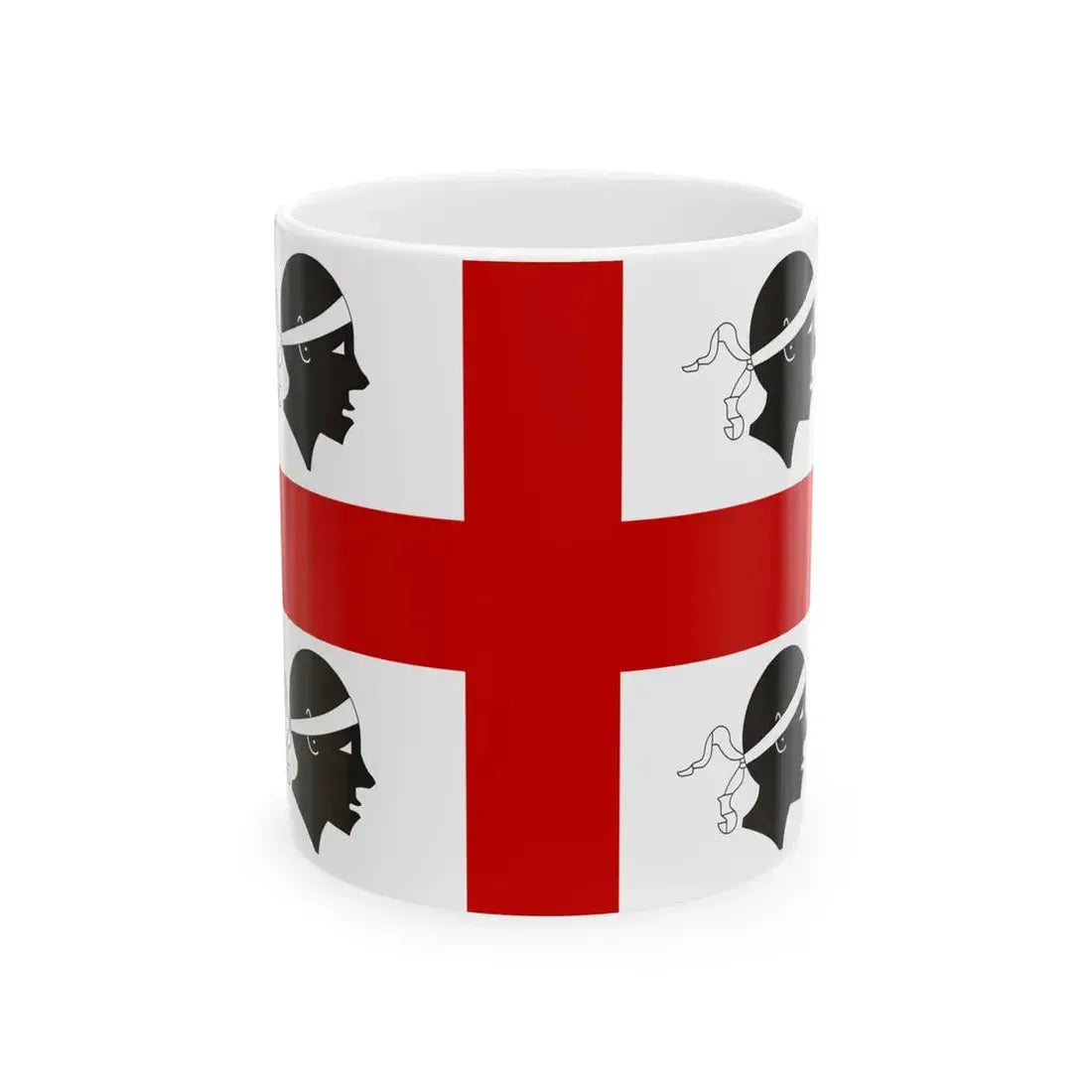 Flag of Sardinia alternate (Italy) White Coffee Mug 11oz - Go Mug Yourself