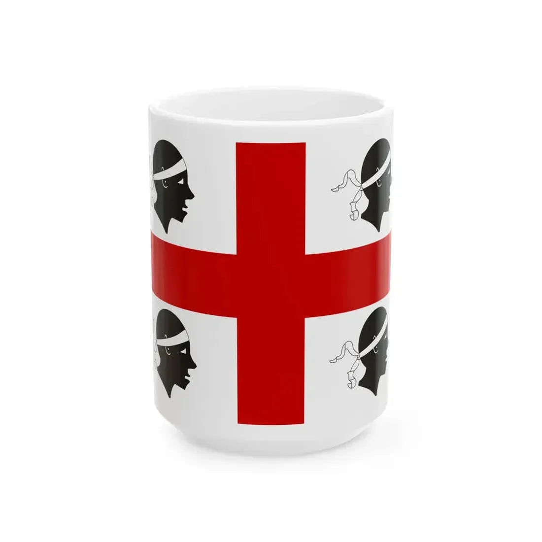 Flag of Sardinia alternate (Italy) White Coffee Mug 15oz - Go Mug Yourself