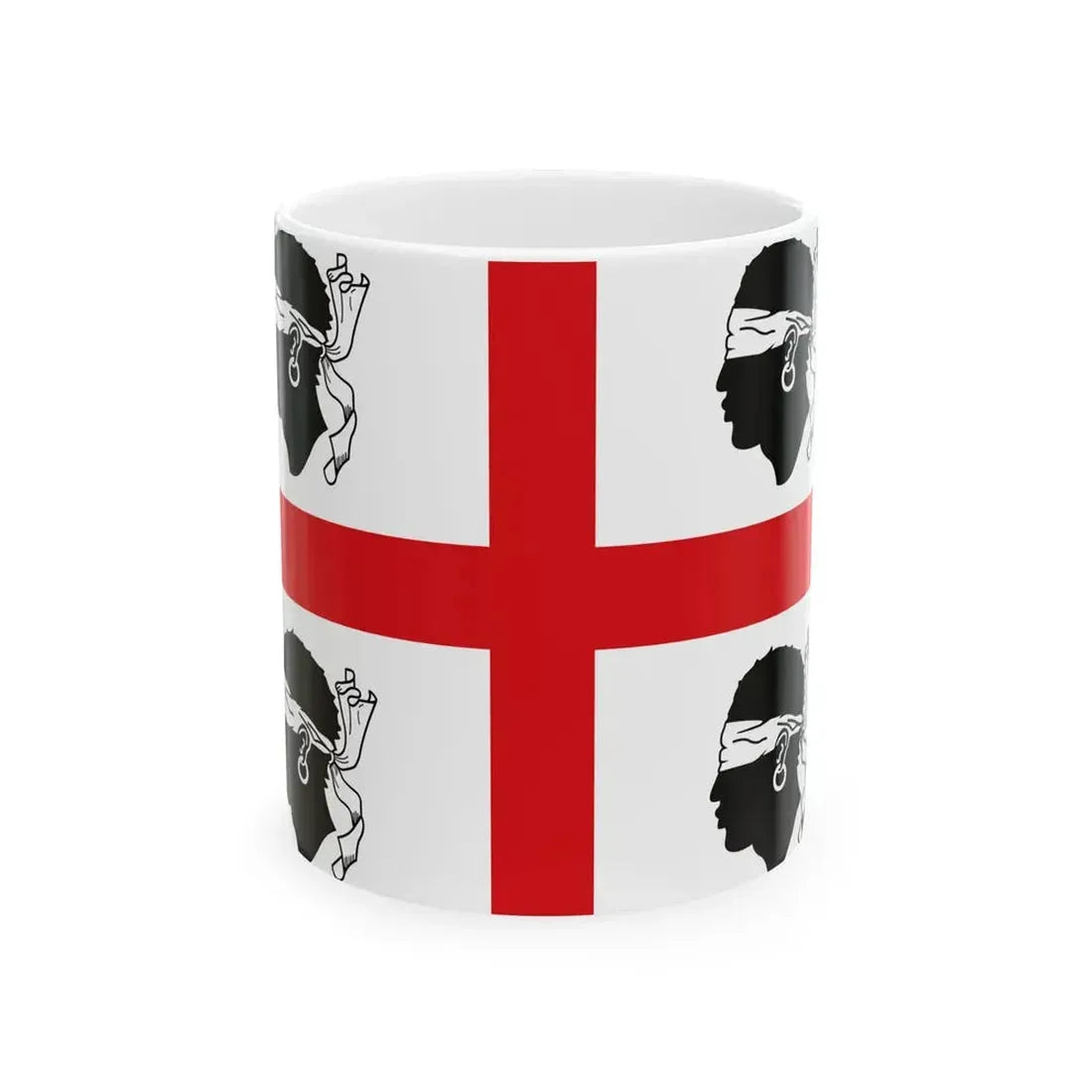 Flag of Sardinia Italy 1950-1999 (Italy) White Coffee Mug 11oz - Go Mug Yourself
