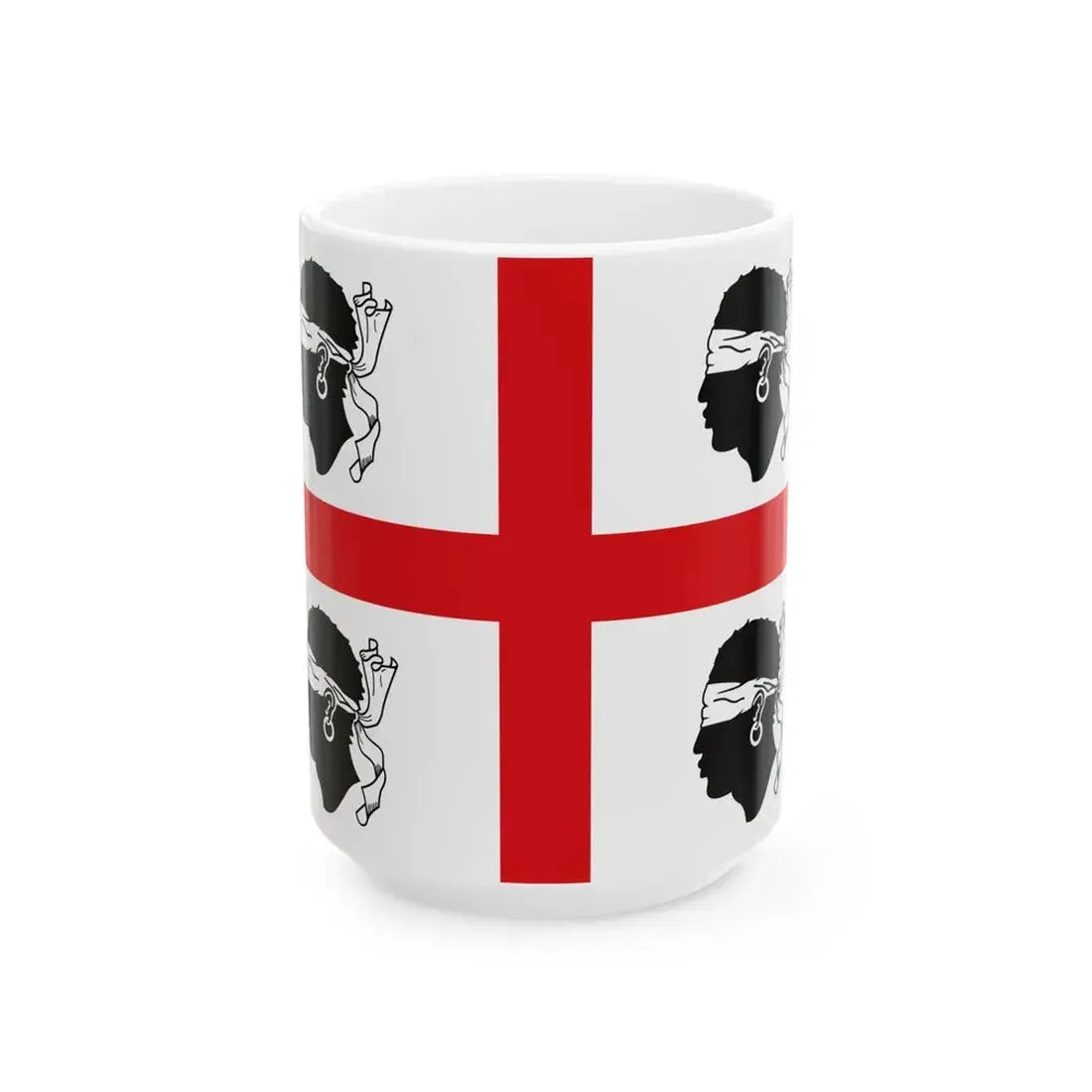 Flag of Sardinia Italy 1950-1999 (Italy) White Coffee Mug 15oz - Go Mug Yourself