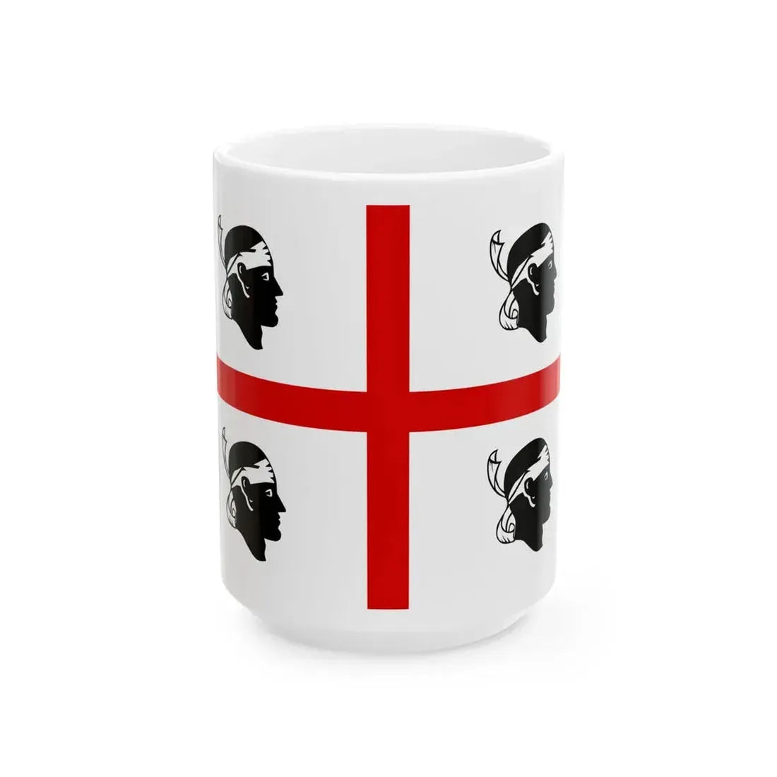 Flag of Sardinia (Italy) White Coffee Mug 15oz - Go Mug Yourself