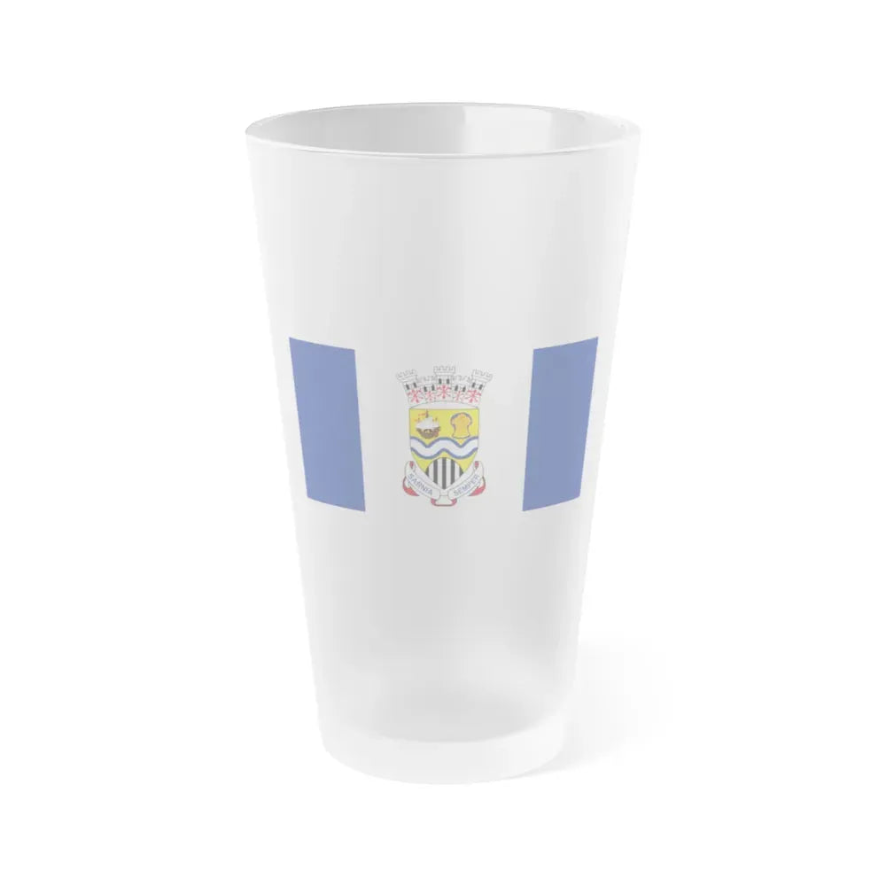 Flag of Sarnia Ontario Canada - Frosted Pint Glass 16oz 16oz Frosted - Go Mug Yourself